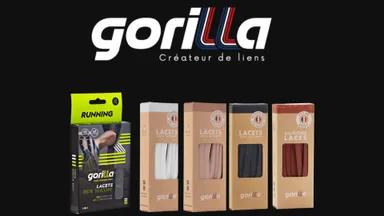 結ばないシリコンの靴紐　gorilla lace